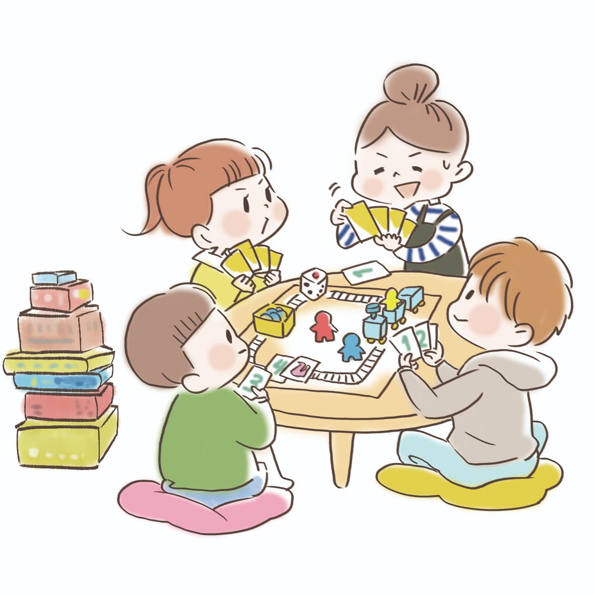 宇宙すごろくで遊ぶ様子